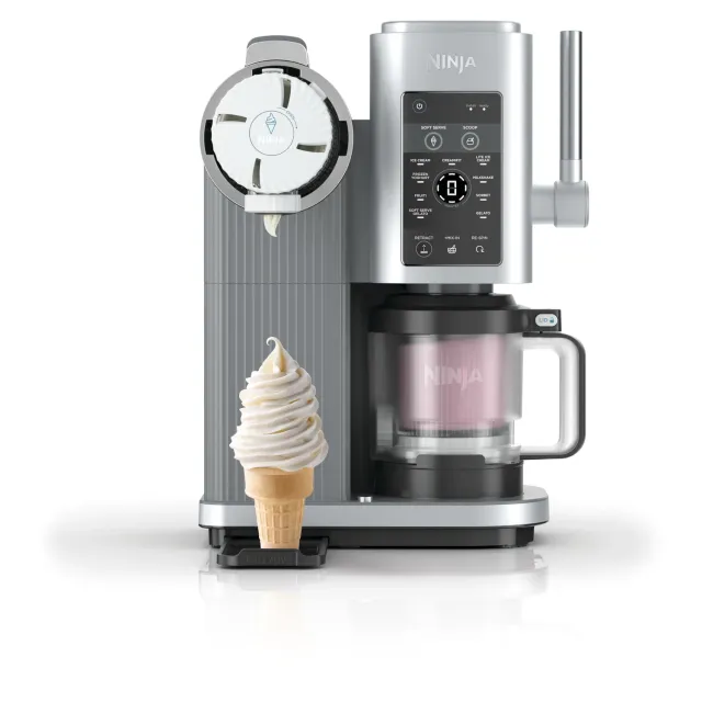 Ninja CREAMi Scoop & Swirl gelatiera 13 programmi argento