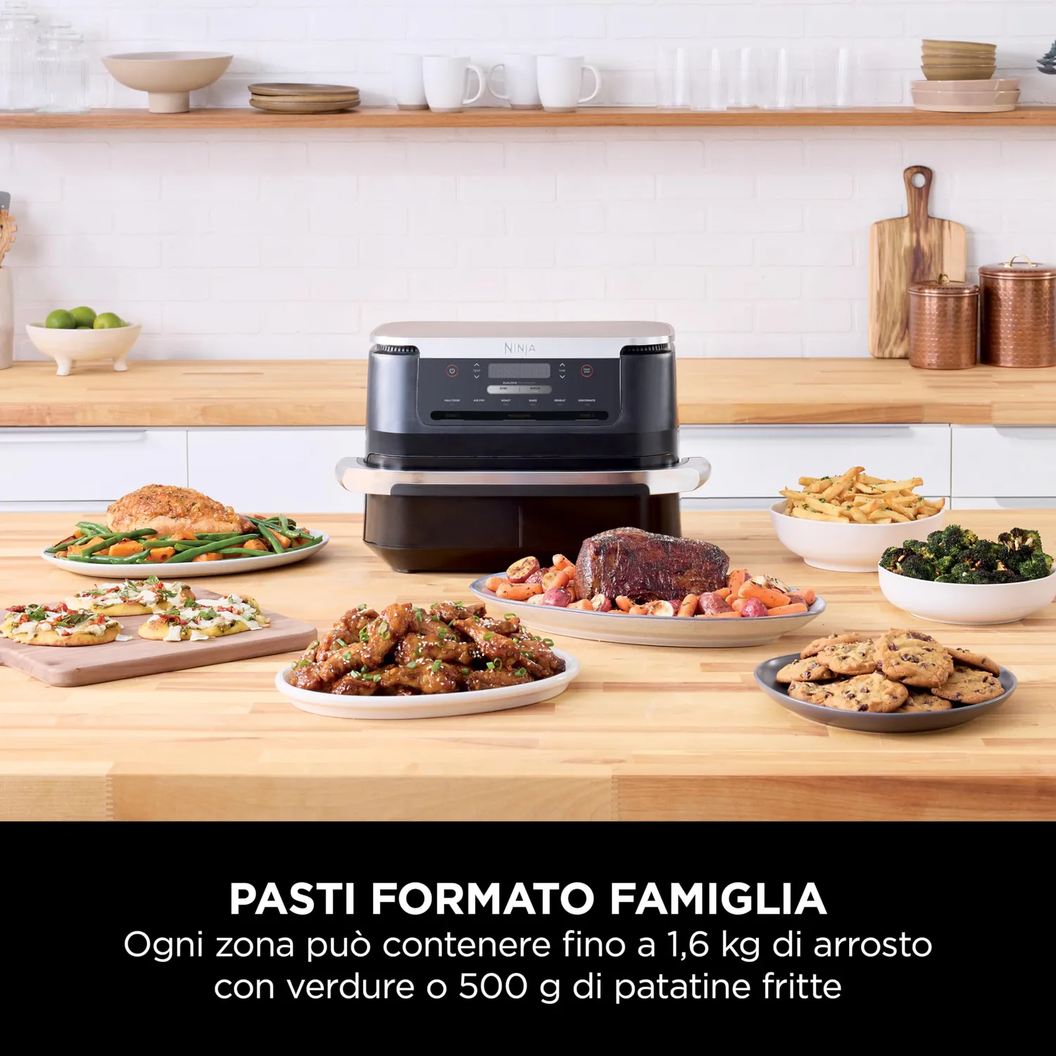 Ninja FlexDrawer Friggitrice ad Aria 6,6L Nera