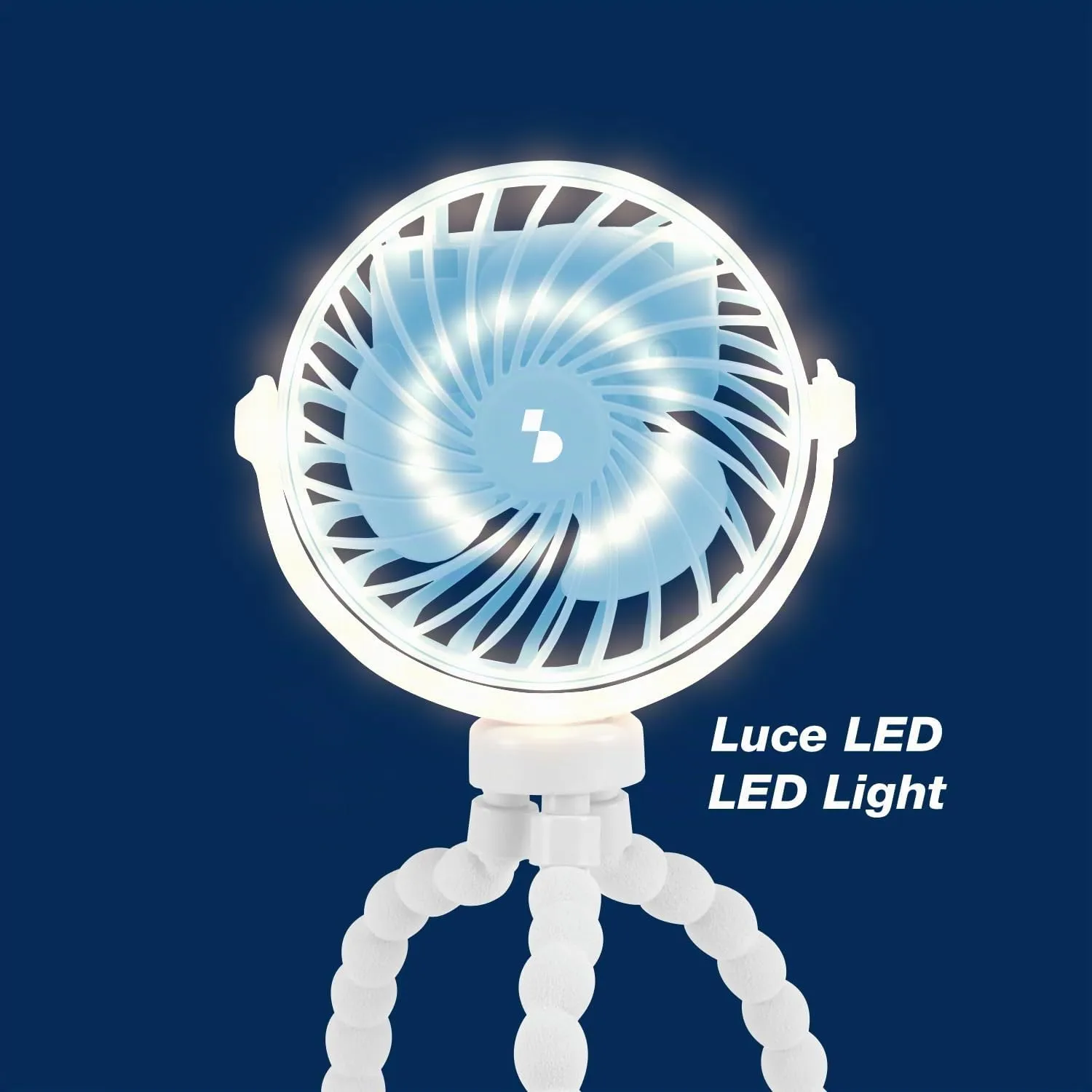 Beper P206VEN431 Mini Ventilatore Gambe Flessibili LED