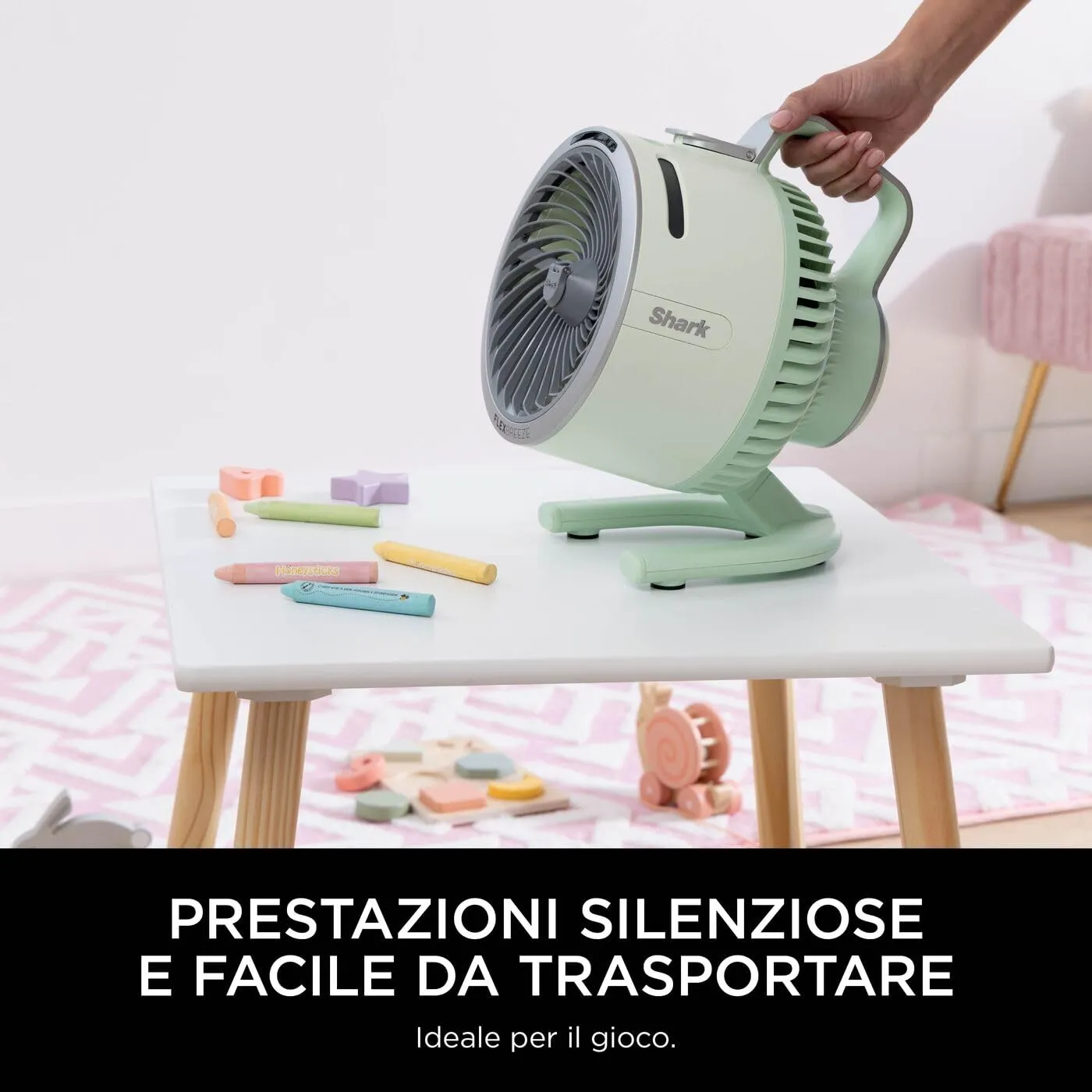 Shark FlexBreeze HydroGo Ventilatore Portatile Verde Menta