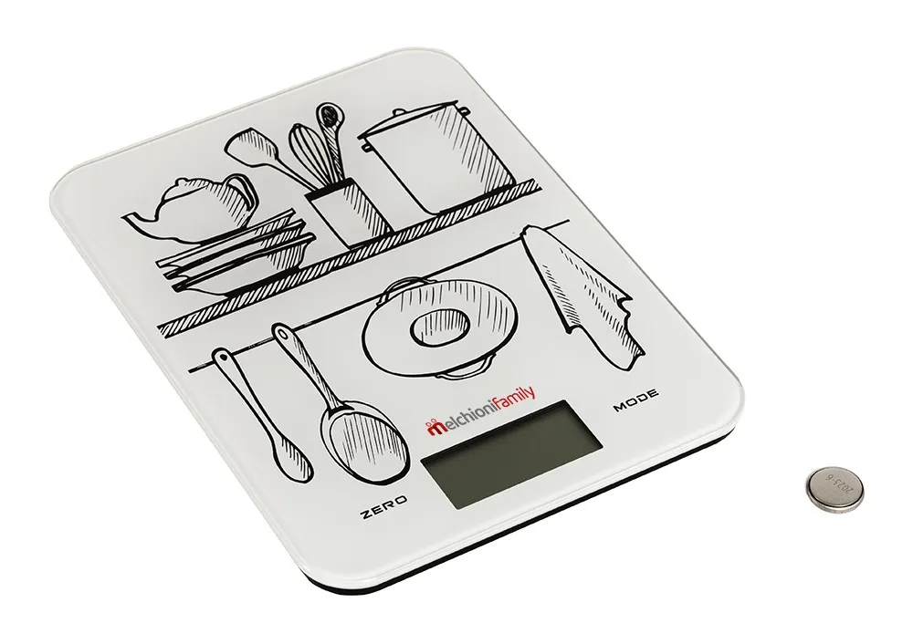 Melchioni Family Glass bilancia da cucina vetro 10 kg