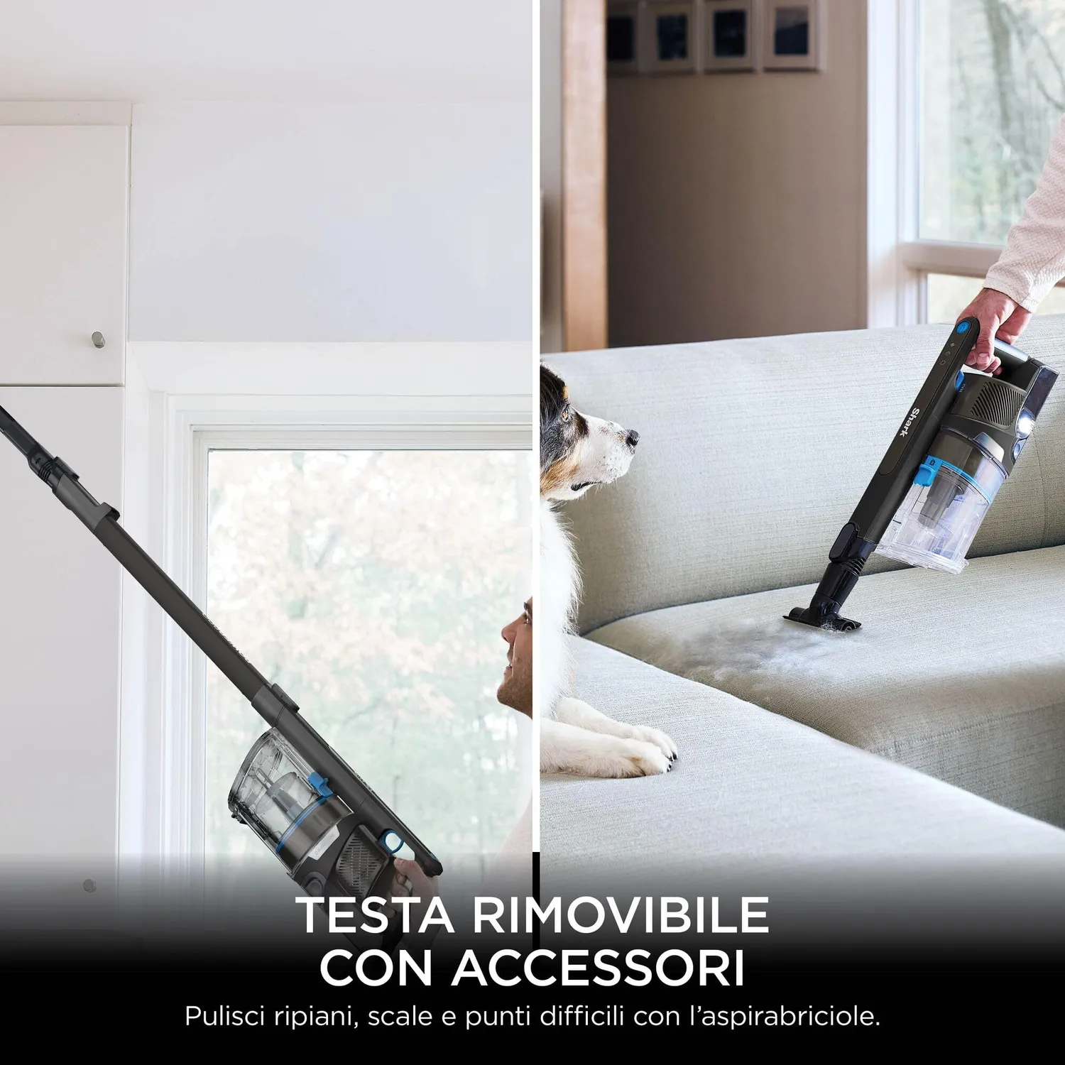 Shark PowerPro Aspirapolvere Senza Filo Blu Standard 50Min