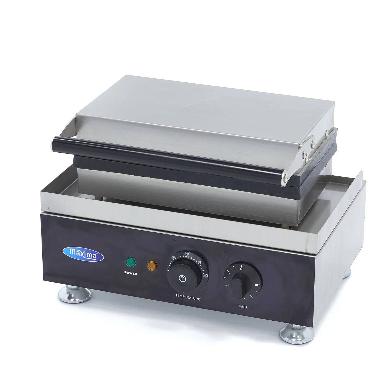 Maxima Piastra Waffle Belga 10 Pezzi Timer 1750W