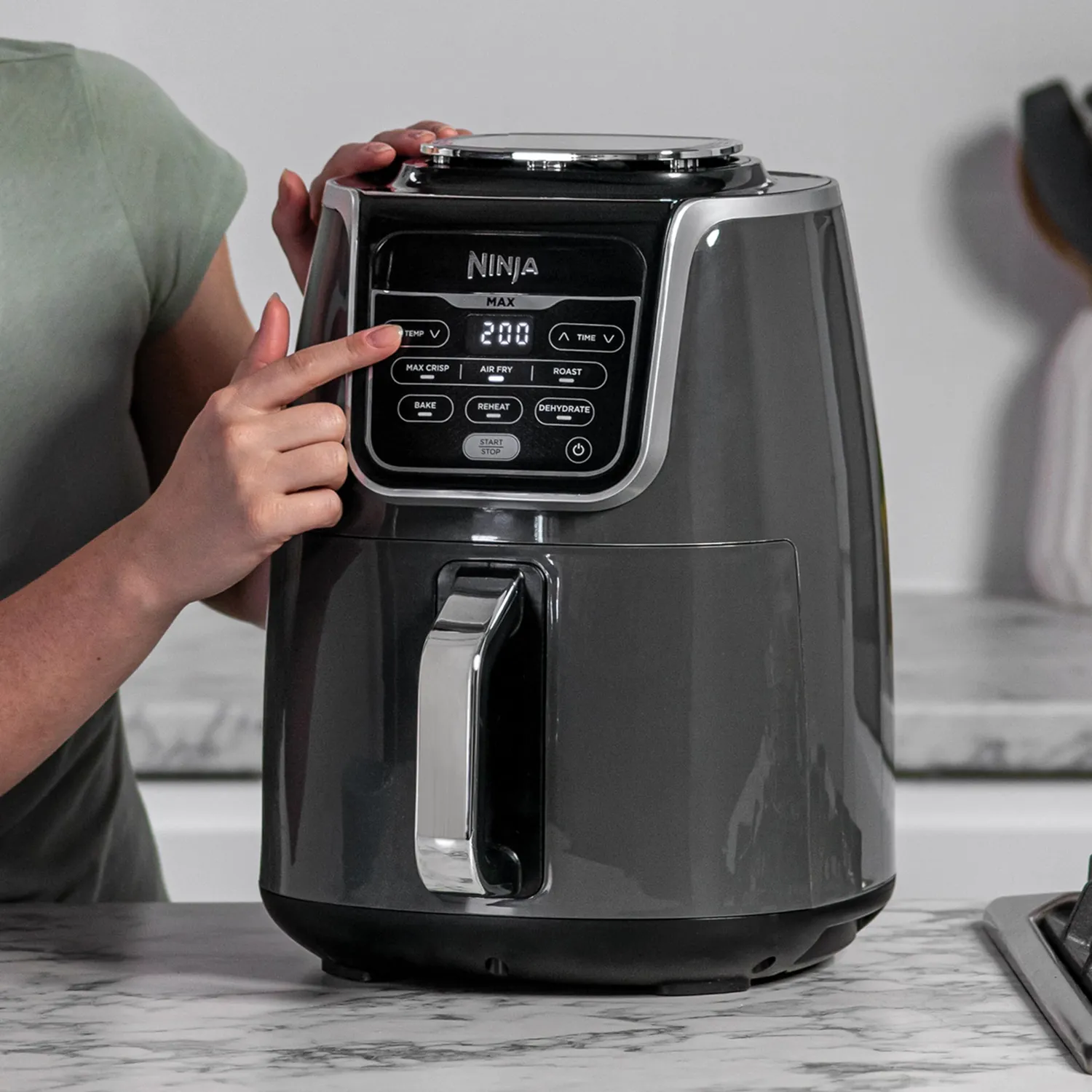 Ninja Air Fryer Max AF160EU Friggitrice 5,2L Grigio Nero