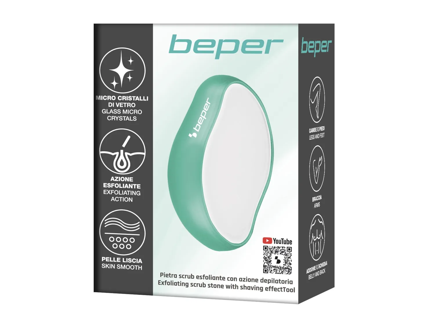 Beper C301ABE200 Raspa Piedi Vetro Microcristalli