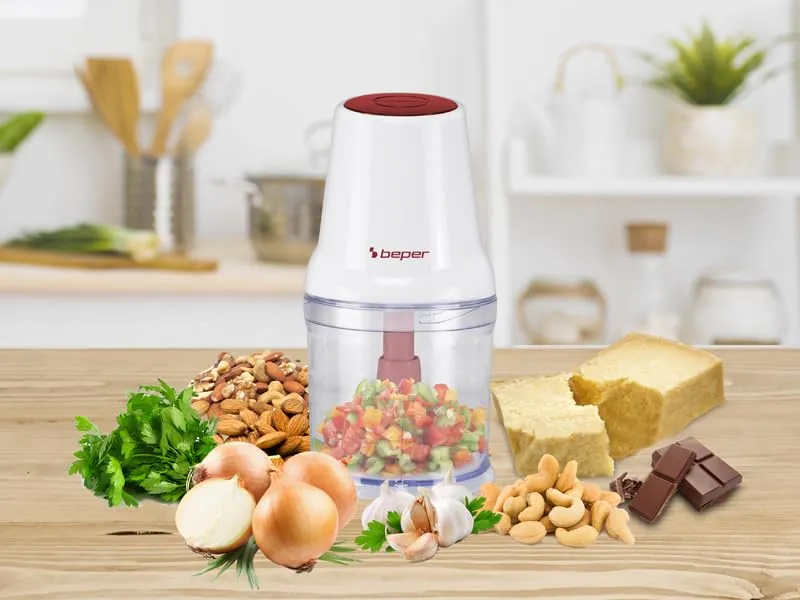 Beper P102ROB010 tritatutto 400W 500 ml bianco rosso