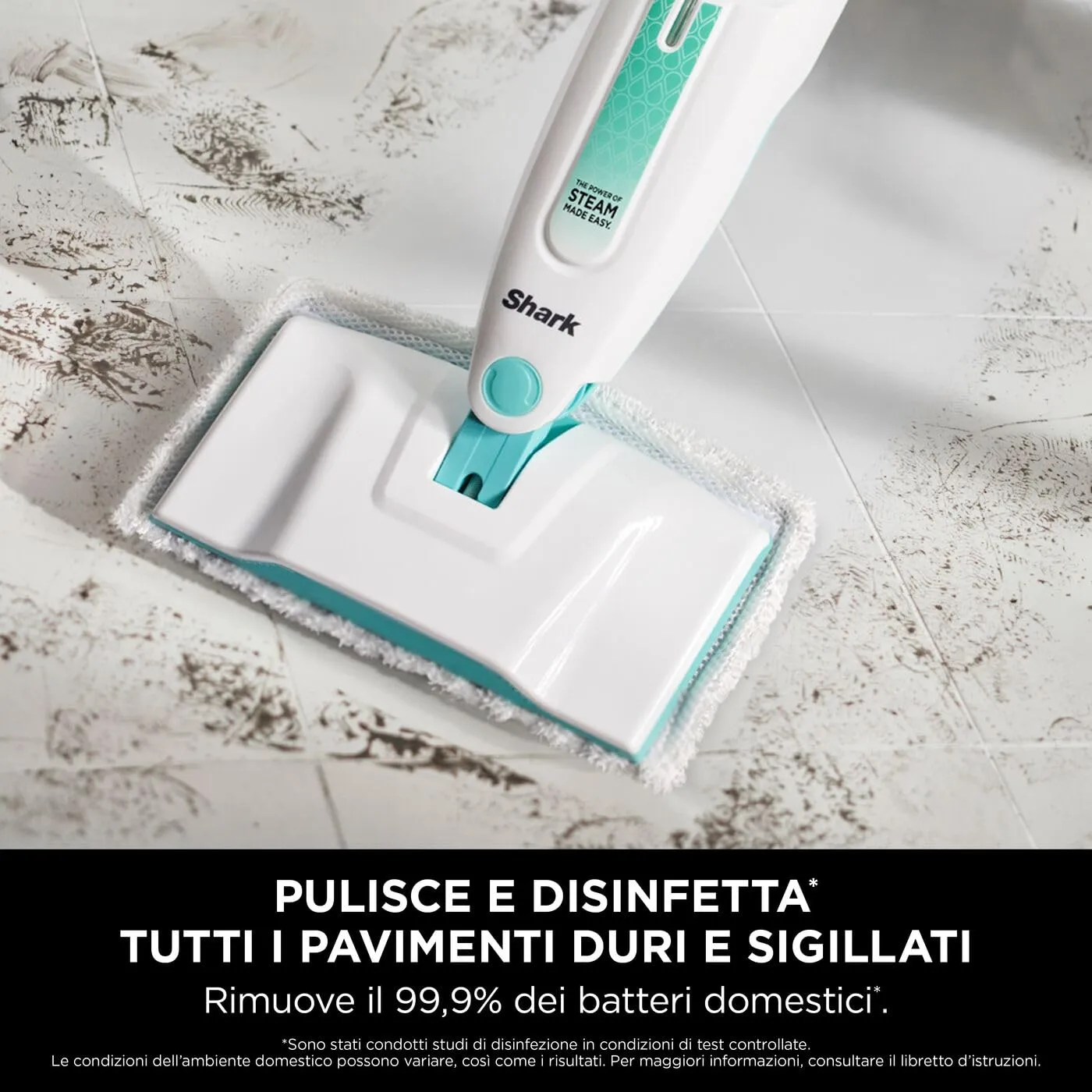 Shark Steam Mop S1000EU scopa a vapore bianca verde