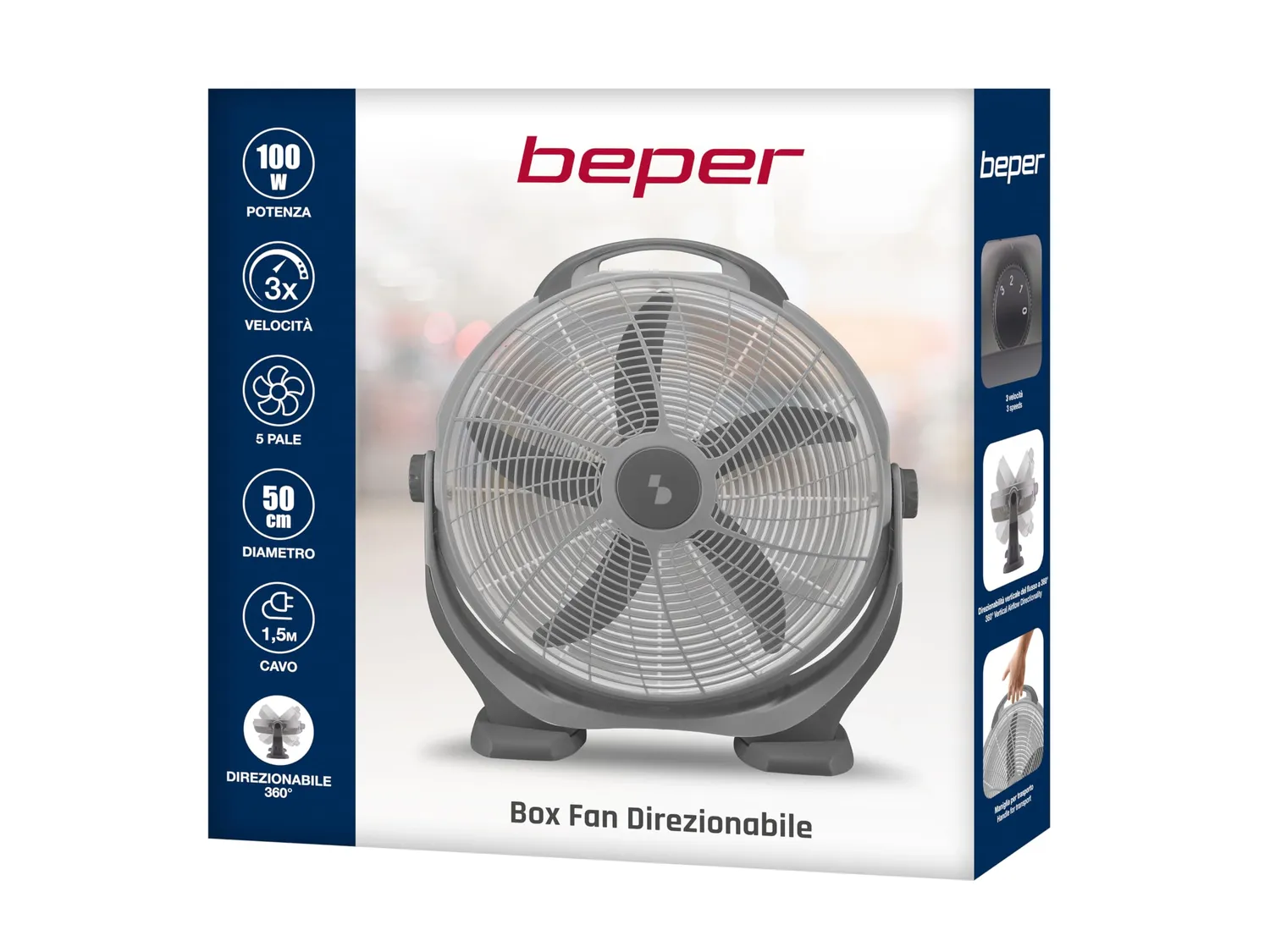 Beper P206VEN560 ventilatore box 50 cm grigio 100W