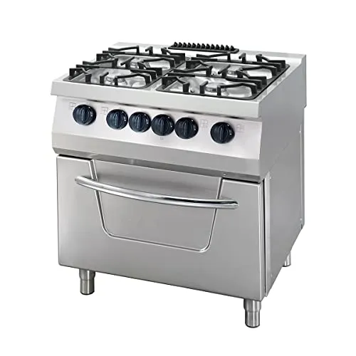 Pizza Maxima Cucina Gas 4 Fuochi 36 kW Forno Elettrico 80 cm