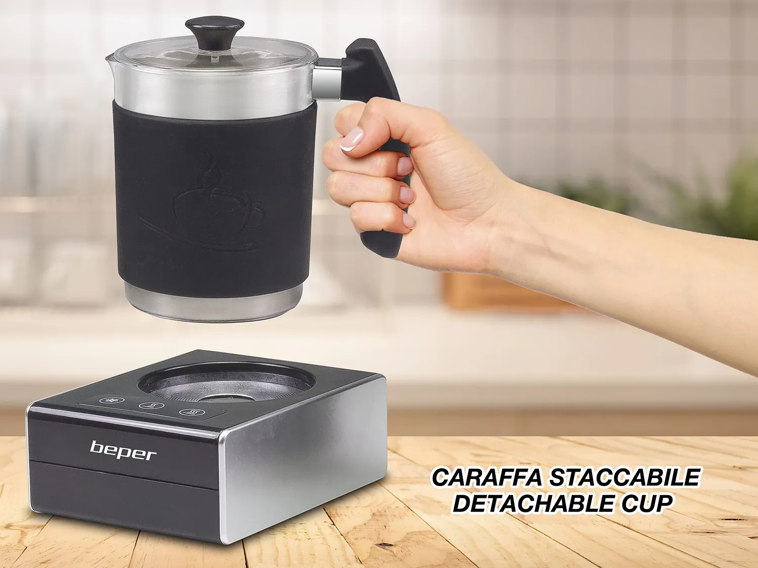 Beper BB.200 Montalatte Elettrico Magnetico 500ml Lavabile