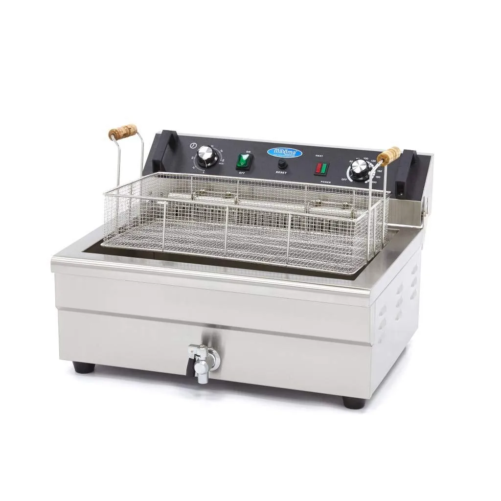 Maxima friggitrice elettrica 20L 1 cestello con scarico