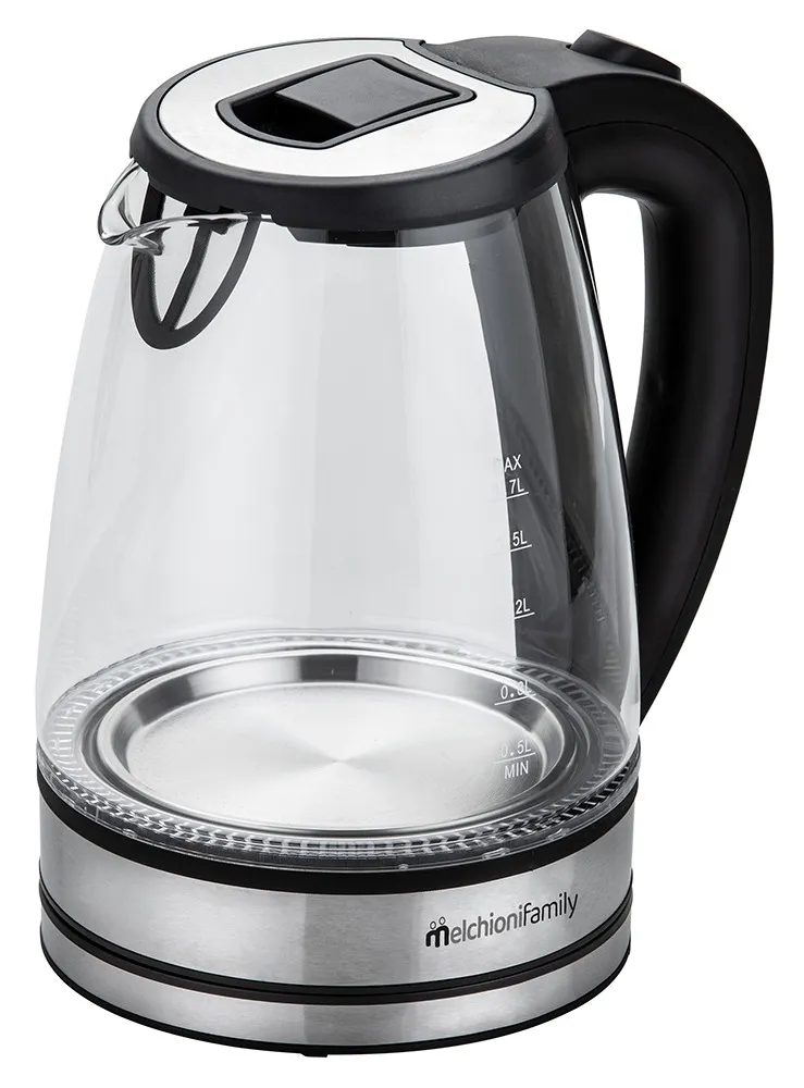 Melchioni Family MR Boil bollitore vetro 1,7 L nero 2200 W