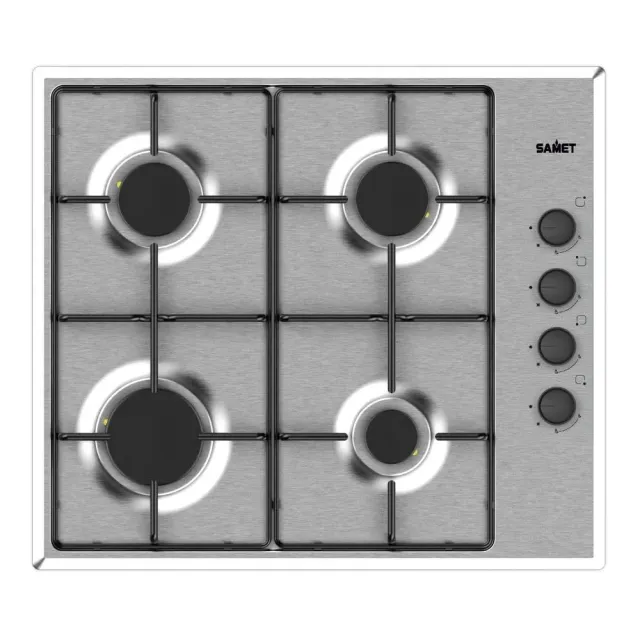 Samet Ariane piano cottura gas 4 fuochi 58 cm valvola sicurezza