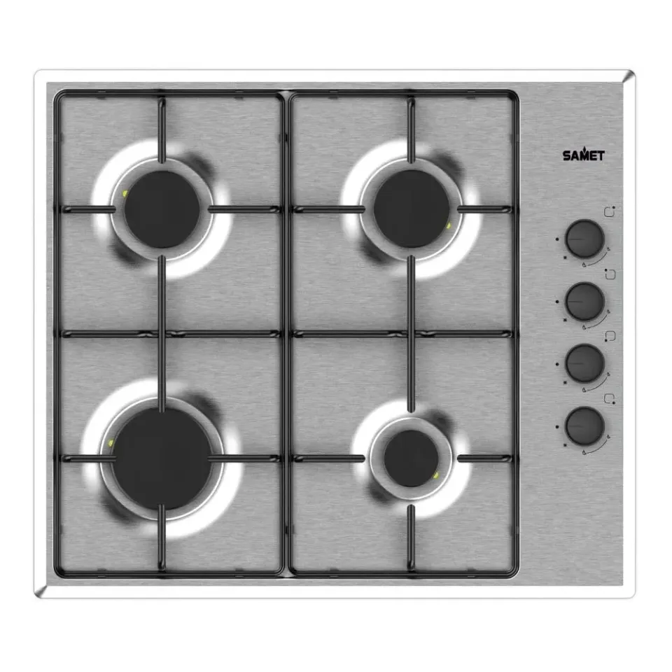 Samet Ariane piano cottura gas 4 fuochi 58 cm valvola sicurezza