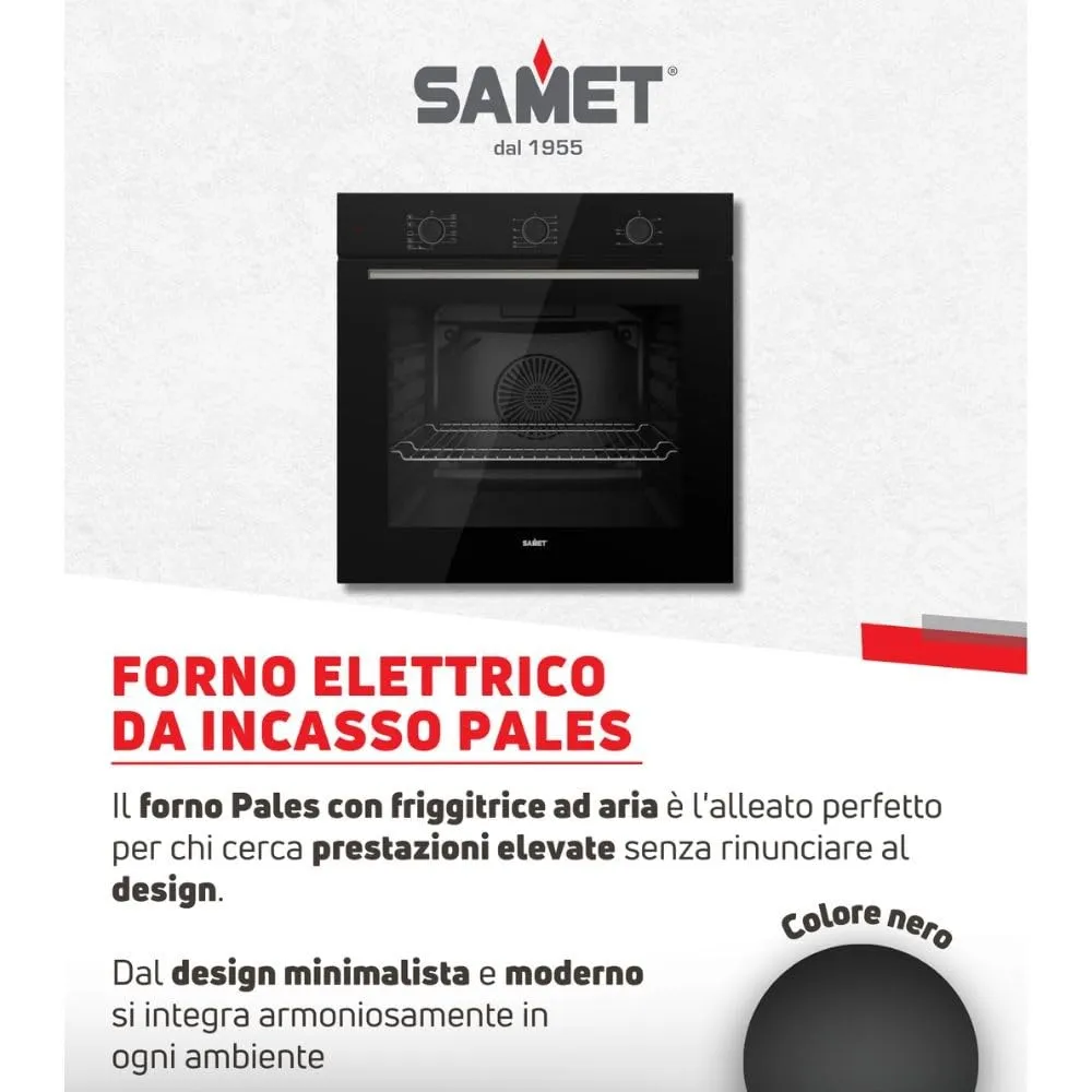Samet Pales forno multifunzione 78 L nero friggitrice ad aria
