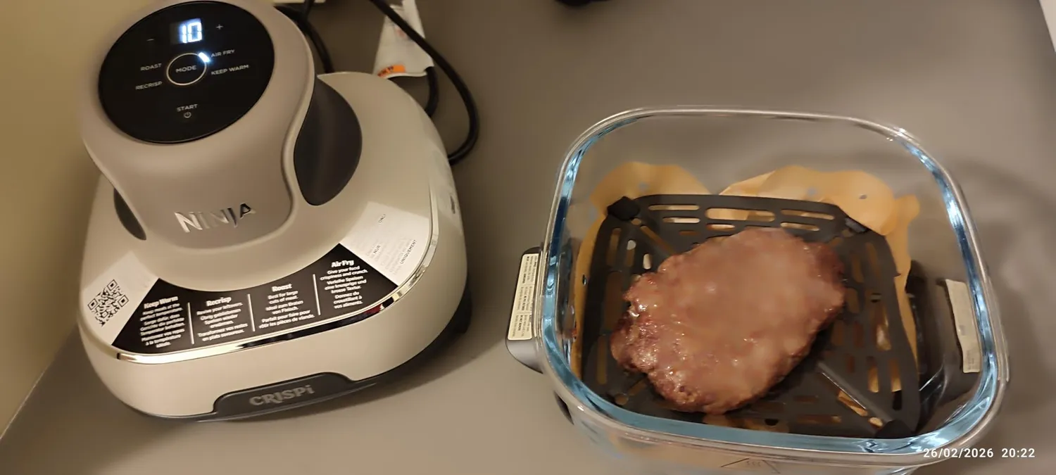 Ninja CRISPi friggitrice ad aria vetro 4 funzioni tortora