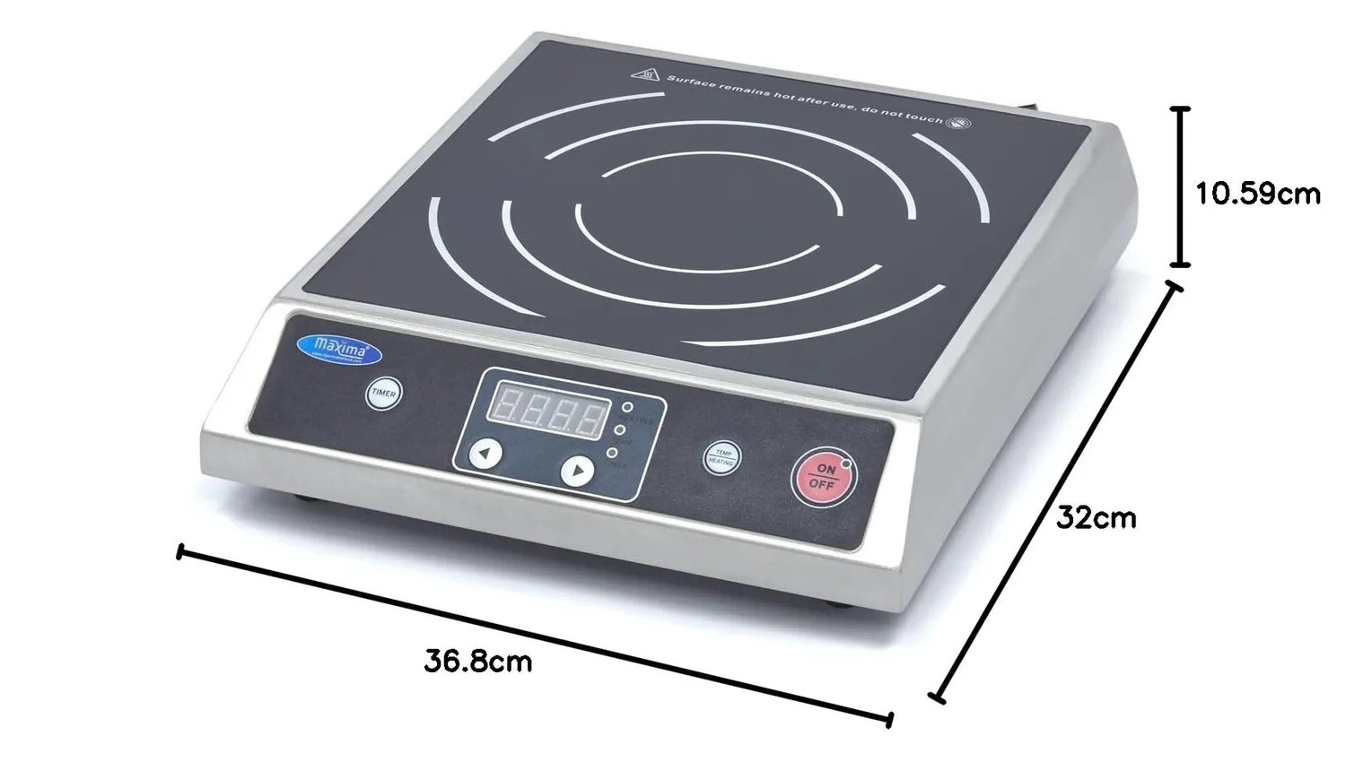 Pizza Maxima Piano Induzione 2700W Ø26 cm con Timer