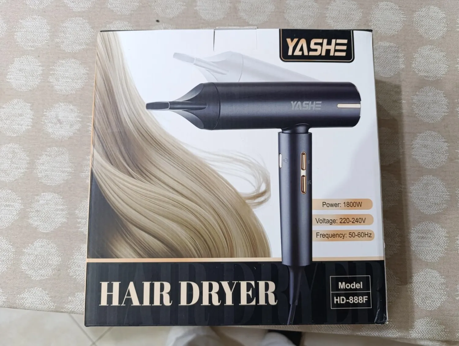 Yashe Asciugacapelli Ionico 1800W con Diffusore