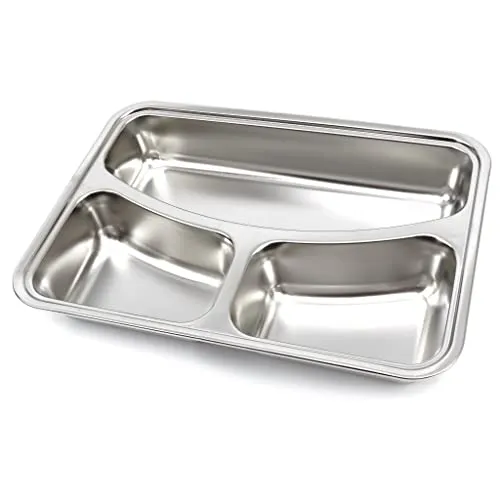 Pizza Maxima piatto 3 scomparti acciaio inox