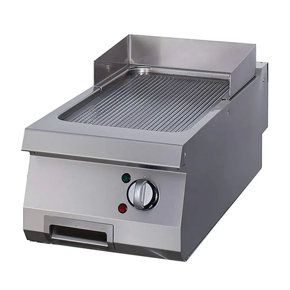 Maxima Heavy Duty piastra elettrica singola cromata 400x700