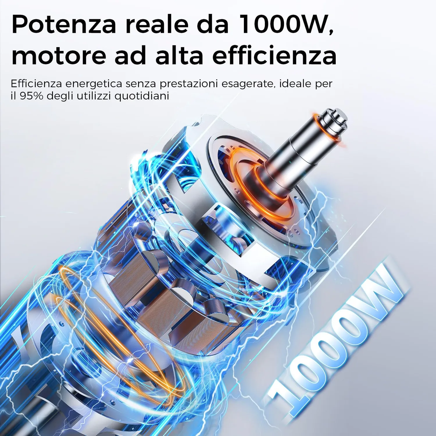 Yashe 1000W frullatore a immersione 5 in 1 con turbo