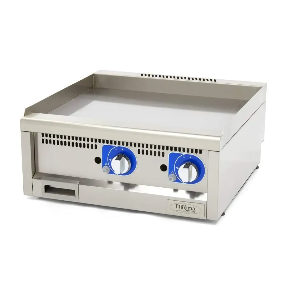 Maxima fry top gas piastra liscia 60x60 cm 5 kW