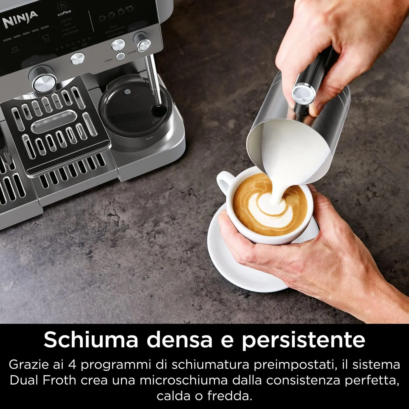 Ninja Luxe Premiere Macchina Caffè Espresso Grigio Metallizzato