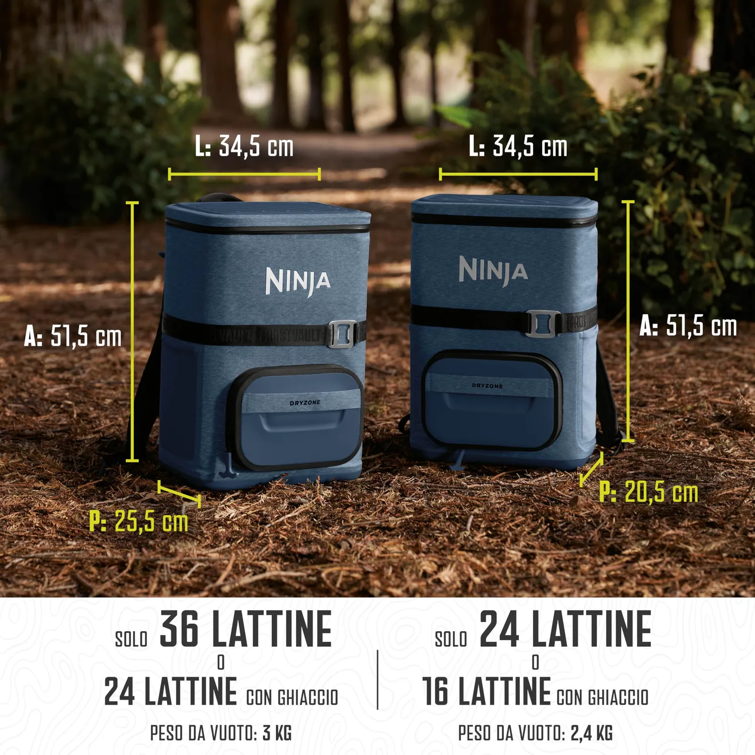 Ninja FrostVault Go FF124EUUKNV zaino frigo 17L navy