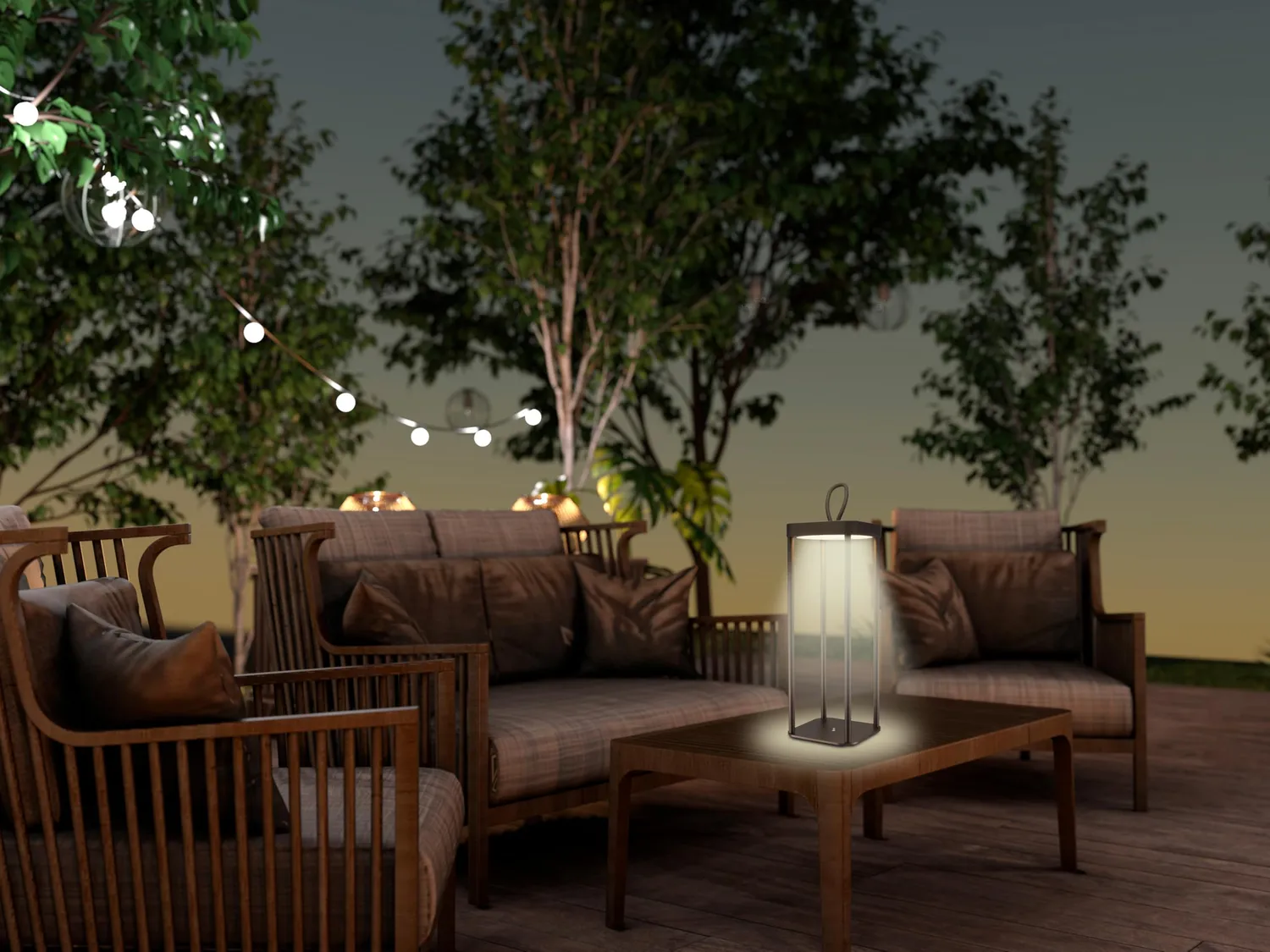 Beper P207ILI102 lampada tavolo LED corten ricaricabile