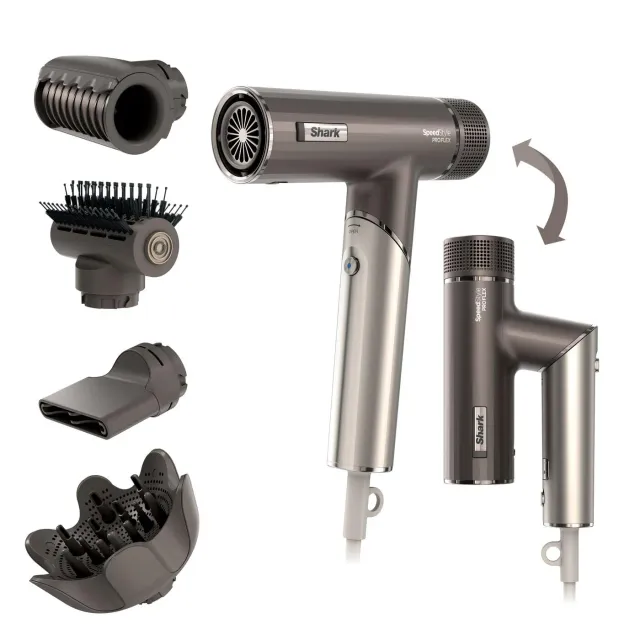 Shark SpeedStyle Pro Flex phon pieghevole 4 accessori argento