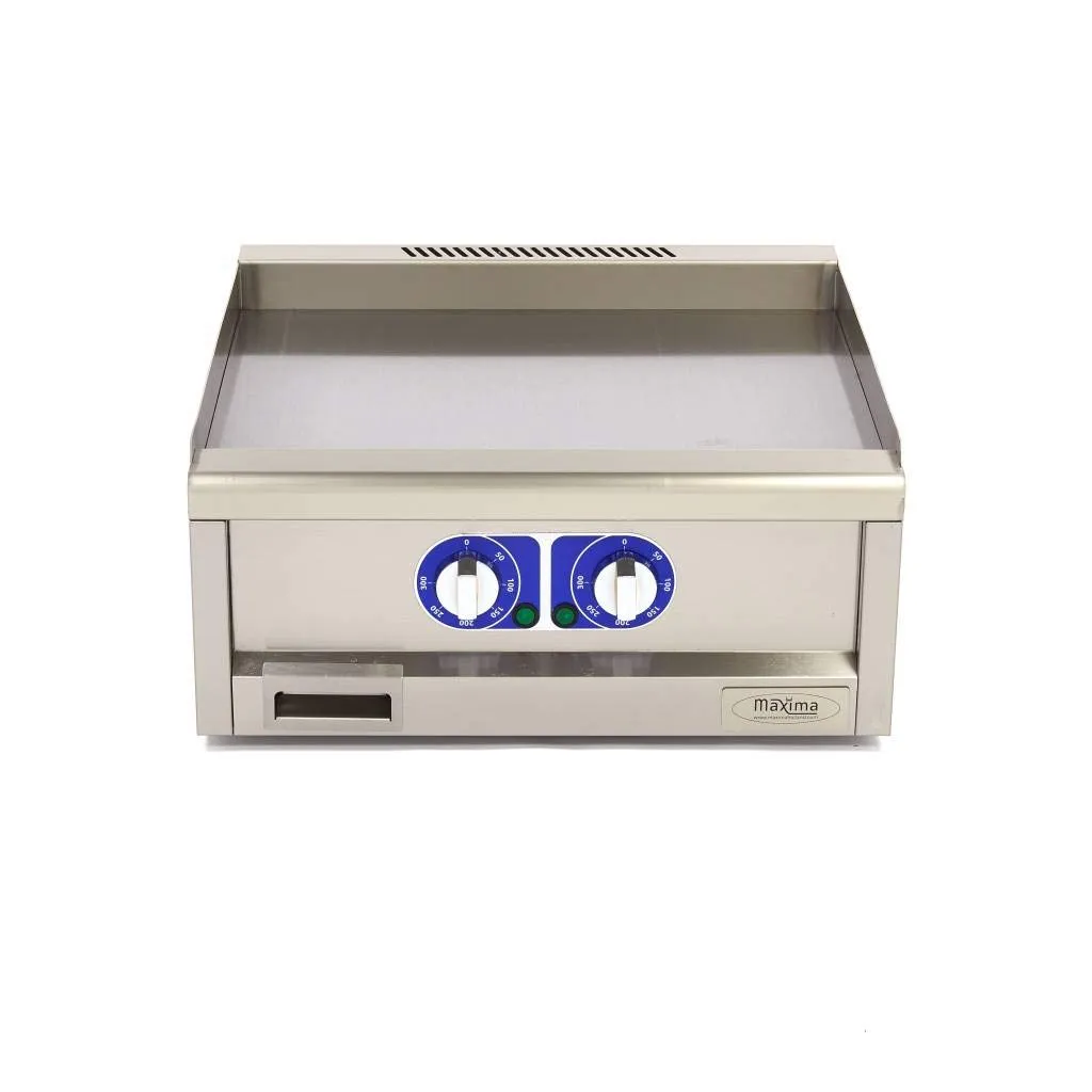 Pizza Maxima Piastra Elettrica Liscia 60x60 4500W Paraspruzzi