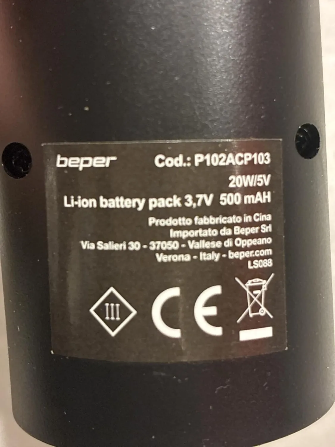 Beper P102ACP103 cavatappi elettrico Modello 2026 USB ricaricabile