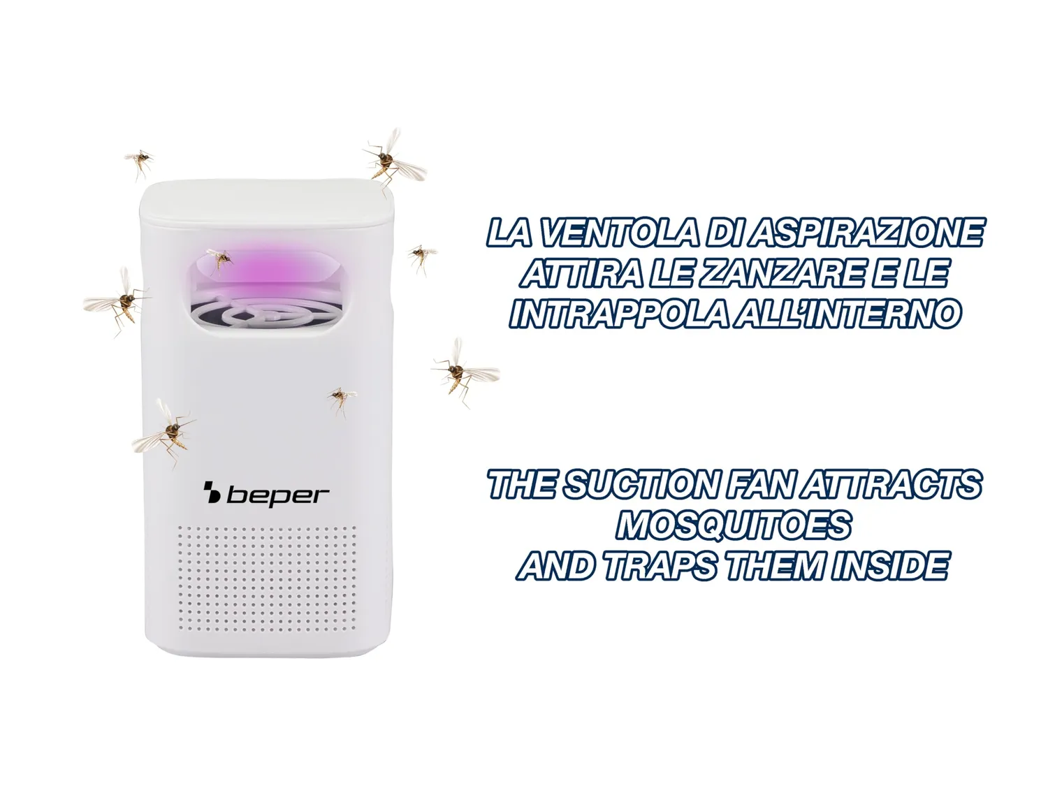 Beper P206ZAN101 Zanzariera LED USB Silenziosa Interno