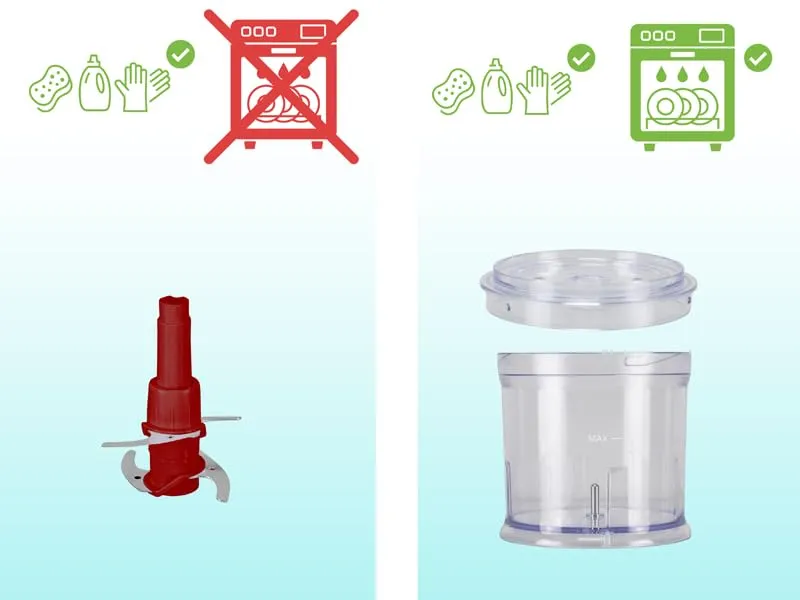 Beper P102ROB010 tritatutto 400W 500 ml bianco rosso