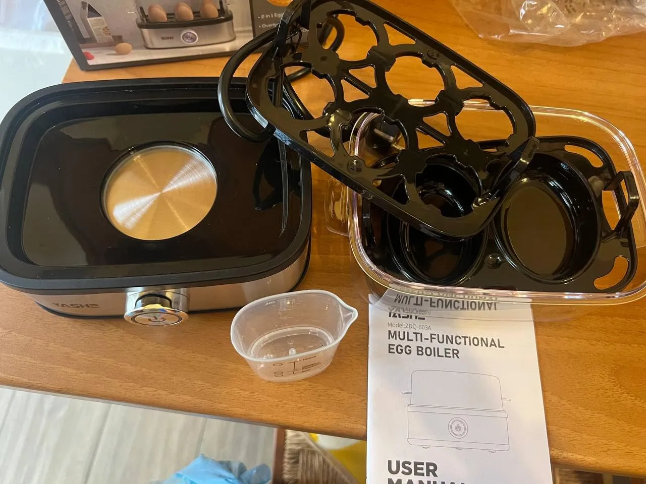 Yashe Cuociuova Elettrico 6 Uova 400W con Accessori