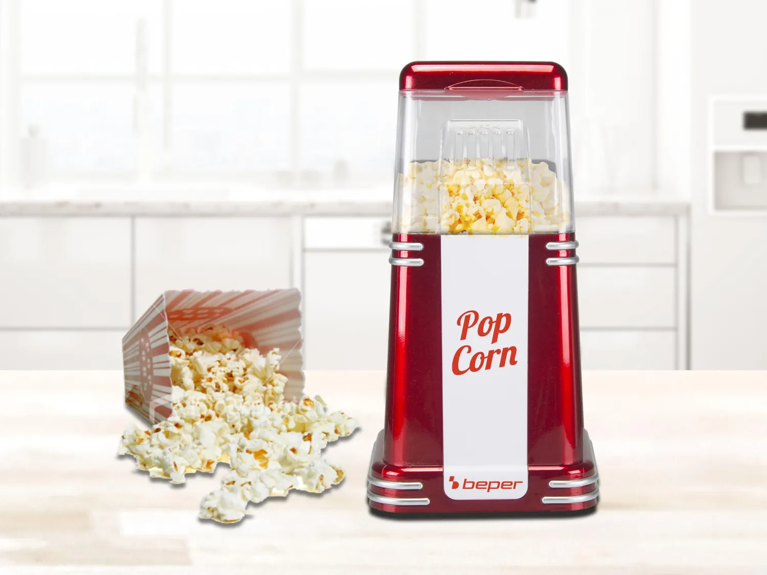 Beper 90.590Y macchina popcorn 1200W rossa aria calda