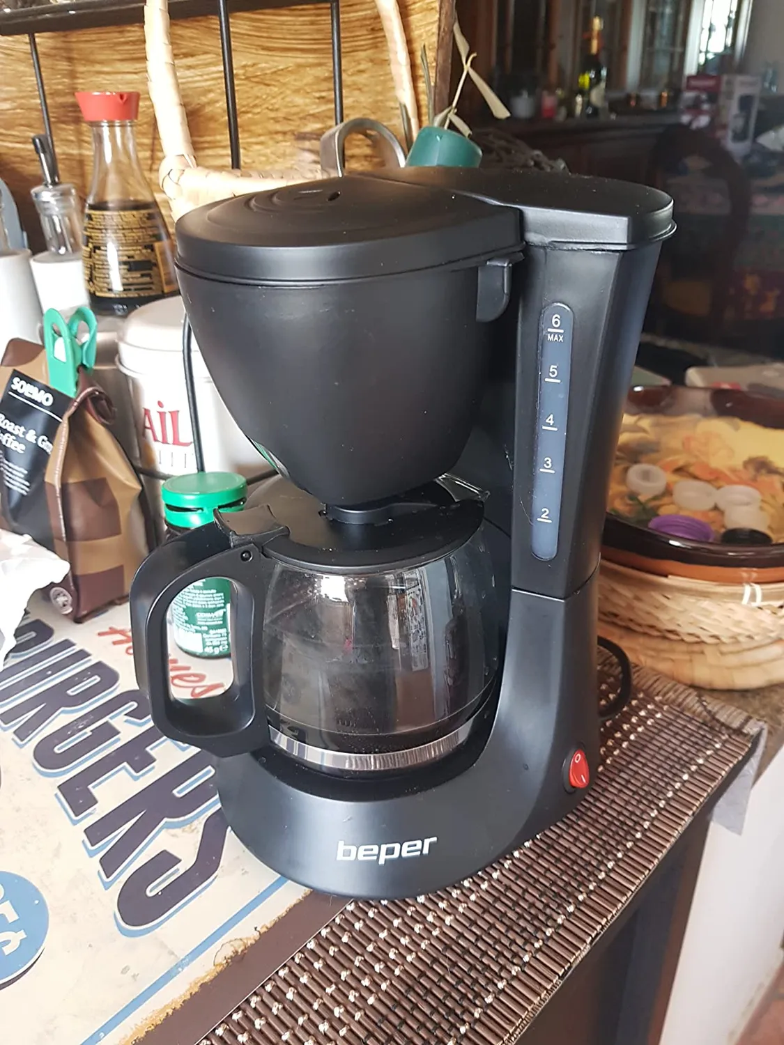 Beper BC.060 Macchina Caffè Americano 600 ml Nero 4 Tazze