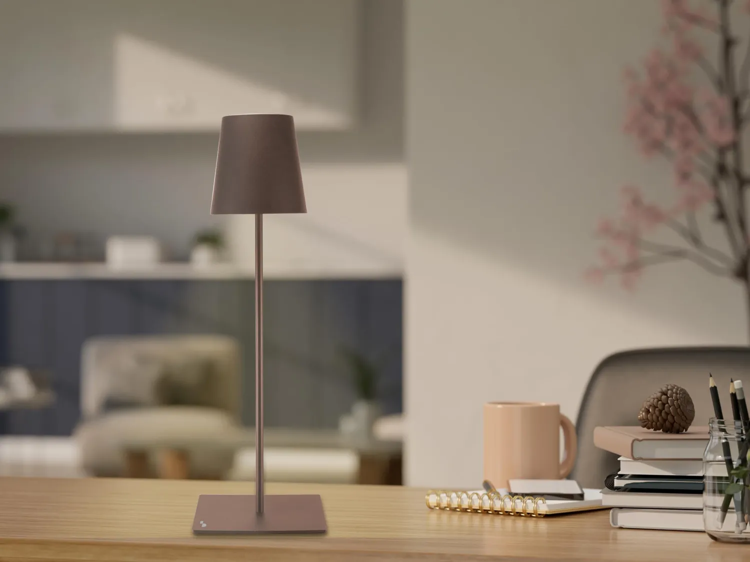Beper P201UTP405 Lampada Terra XL Corten Ricaricabile