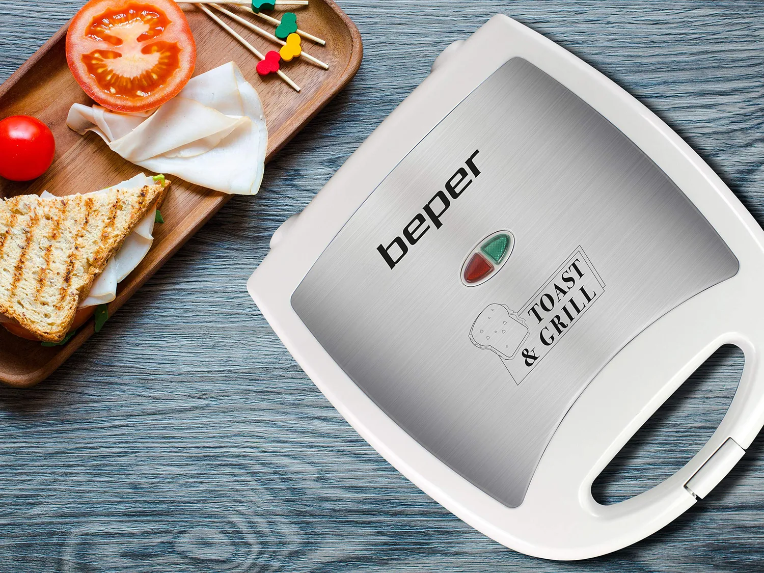 Beper Maxi Toast&Grill tostiera 4 fette 1300W