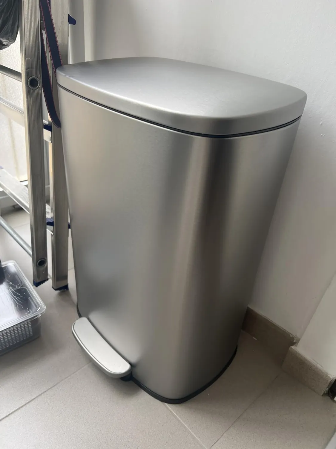 YASHE Pattumiera Doppia 2x20L Pedale Soft-Close Inox