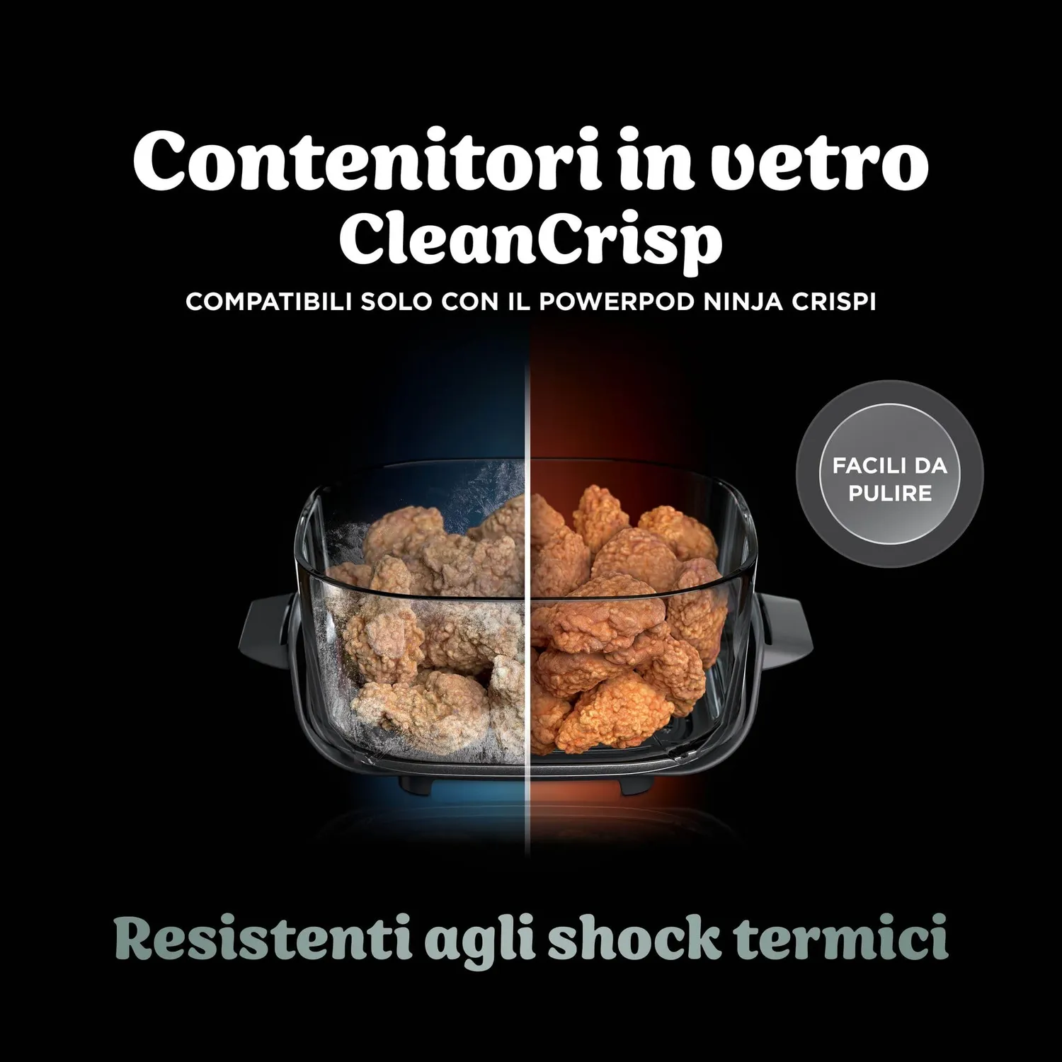 Ninja CRISPi Friggitrice ad Aria Vetro 3,8L Verde Salvia