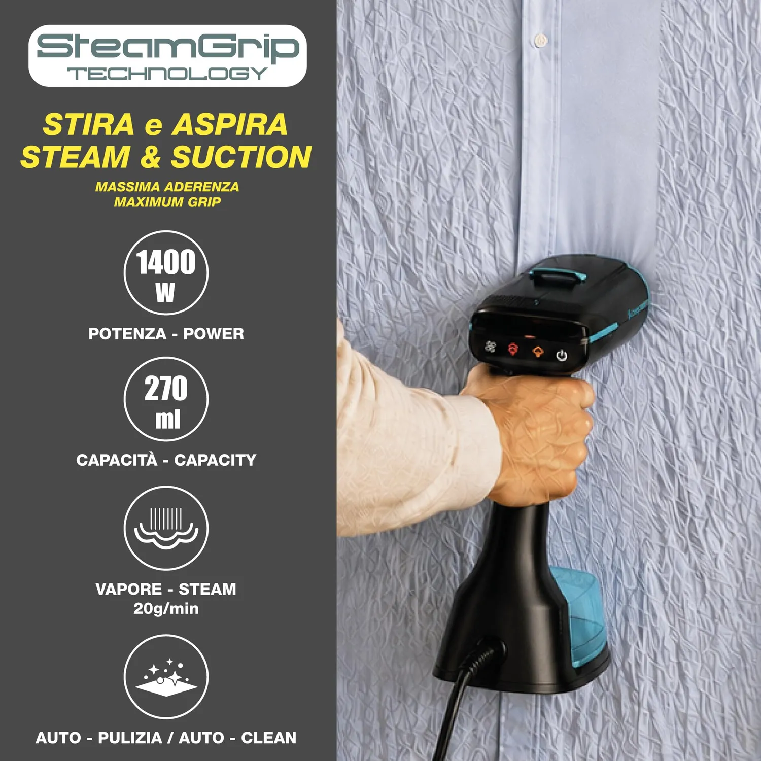 Beper SteamGrip P204FER211 stiratrice verticale 270 ml
