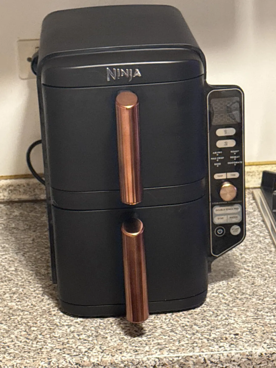 Ninja Double Stack XL Friggitrice Aria 9,5L Nero Rame Pinze