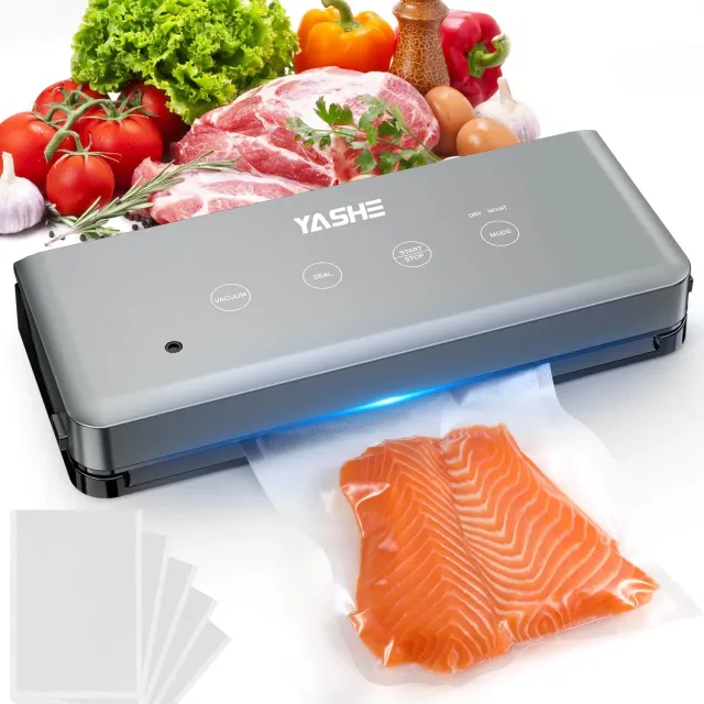 YASHE Macchina Sottovuoto Alimenti 5 in 1 Secco e Umido
