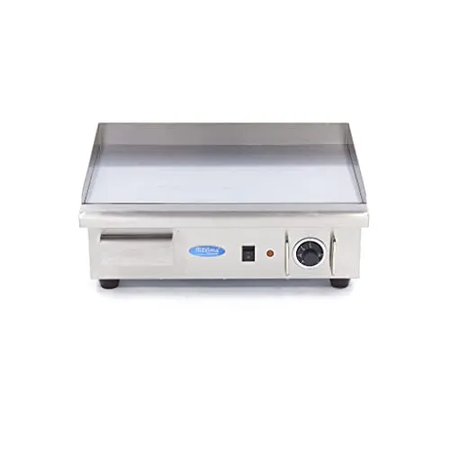 Pizza Maxima Gastro piastra barbecue 55 cm liscia 3000 W cromata