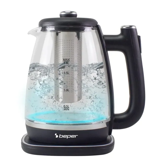 Beper P101BOL200 Bollitore Elettrico Vetro 1,8L 2200W