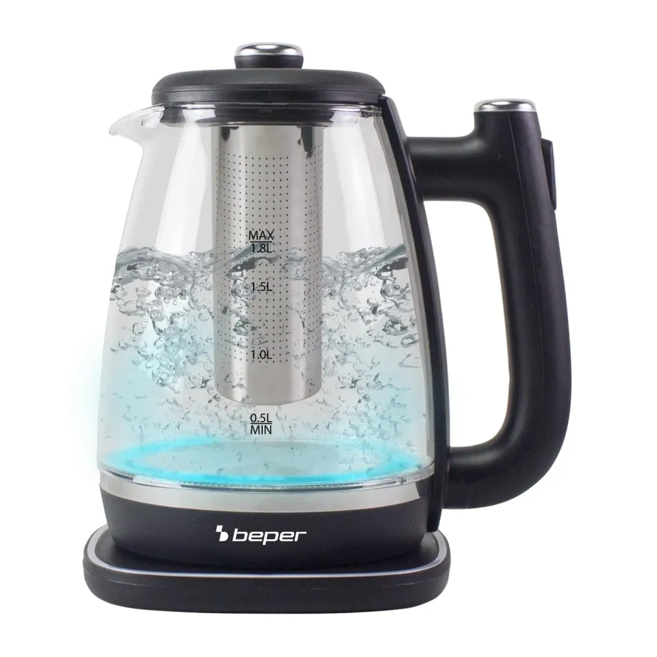 Beper P101BOL200 Bollitore Elettrico Vetro 1,8L 2200W