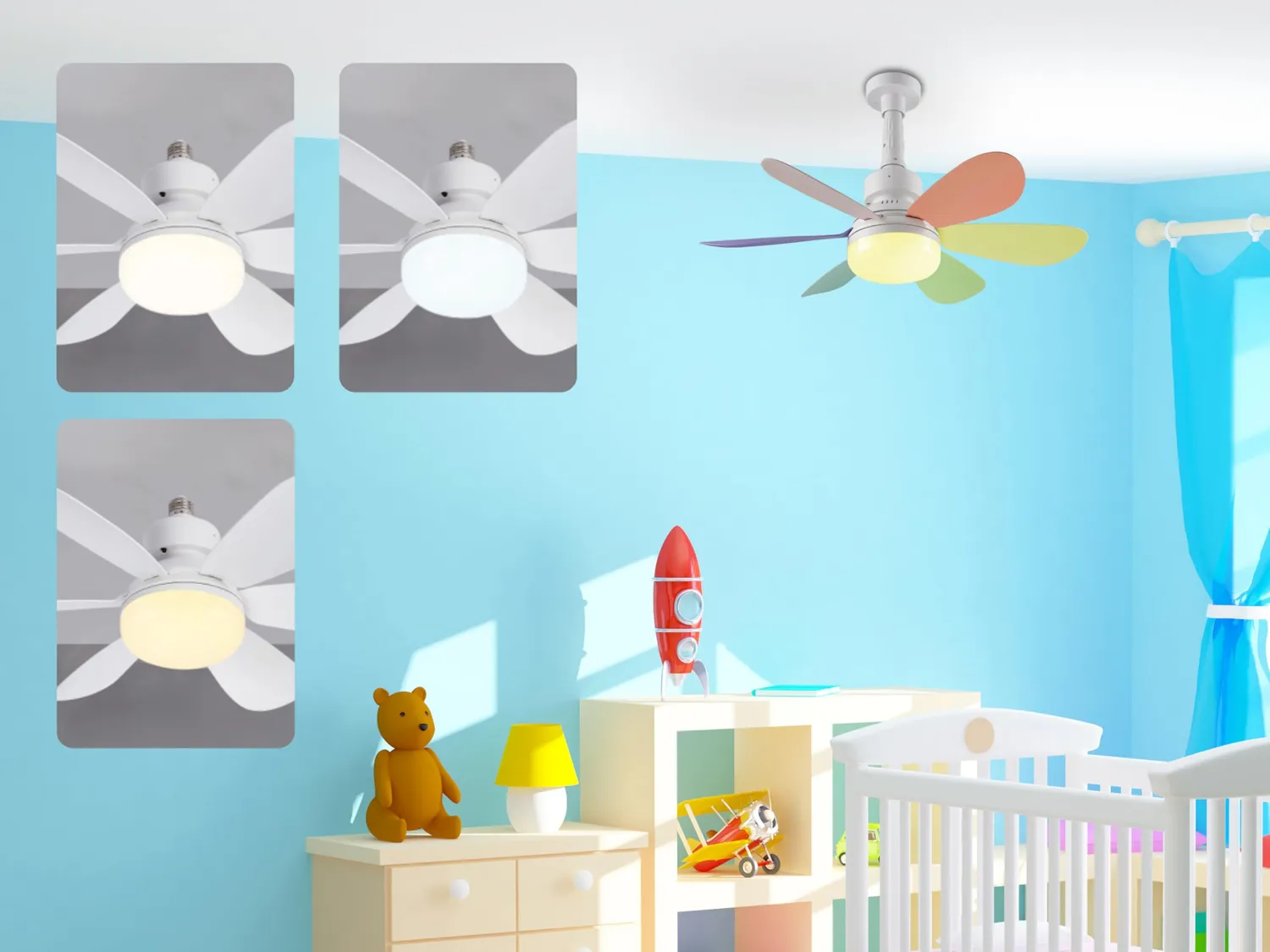Beper P206VEN610 ventilatore da soffitto con luce 40W telecomando