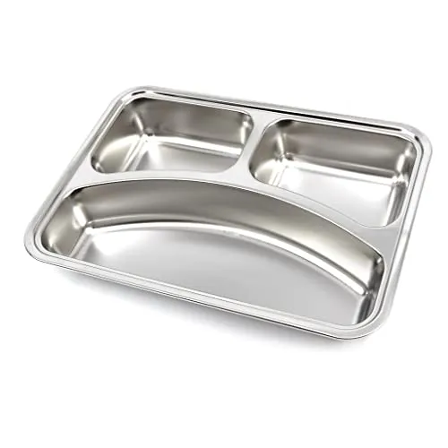 Pizza Maxima piatto 3 scomparti acciaio inox