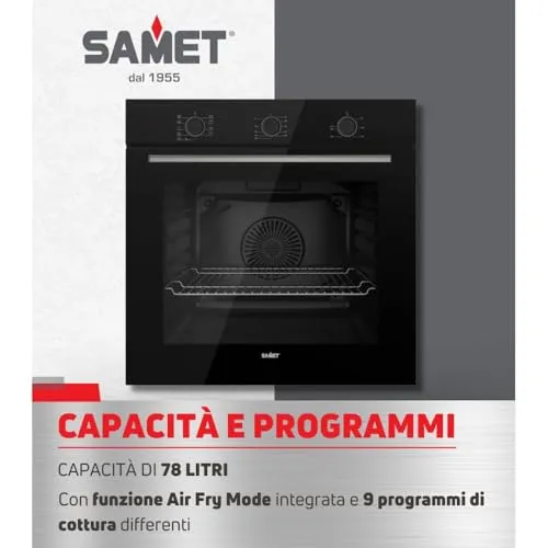 Samet Pales forno multifunzione 78 L nero friggitrice ad aria